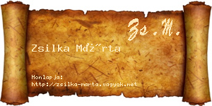 Zsilka Márta névjegykártya